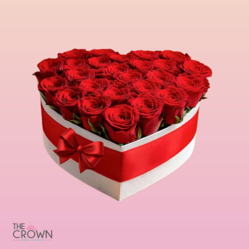 Corazón con 15 Rosas.
