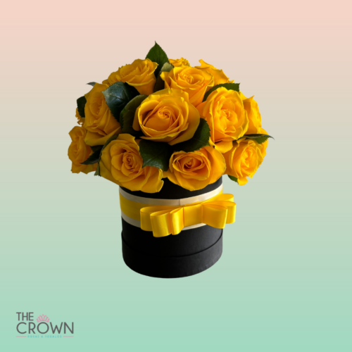 Cilindro de 25 Rosas Amarillas.