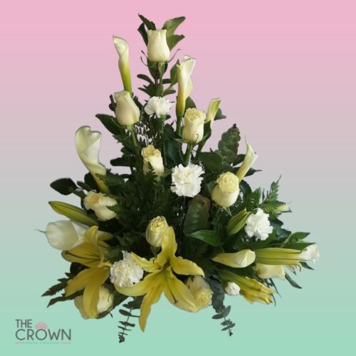 Florero de 15 Calas Blancas - The crown