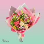 Ramo Buchon de Mama (Tulipanes – Lilium – Rosas – Mini Rosas – Astromelias – Ilusiones).